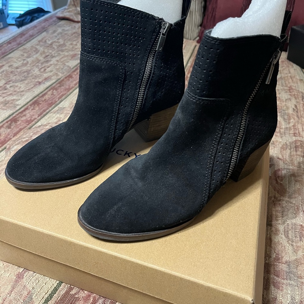 Lucky Brand Black Ankle Booties